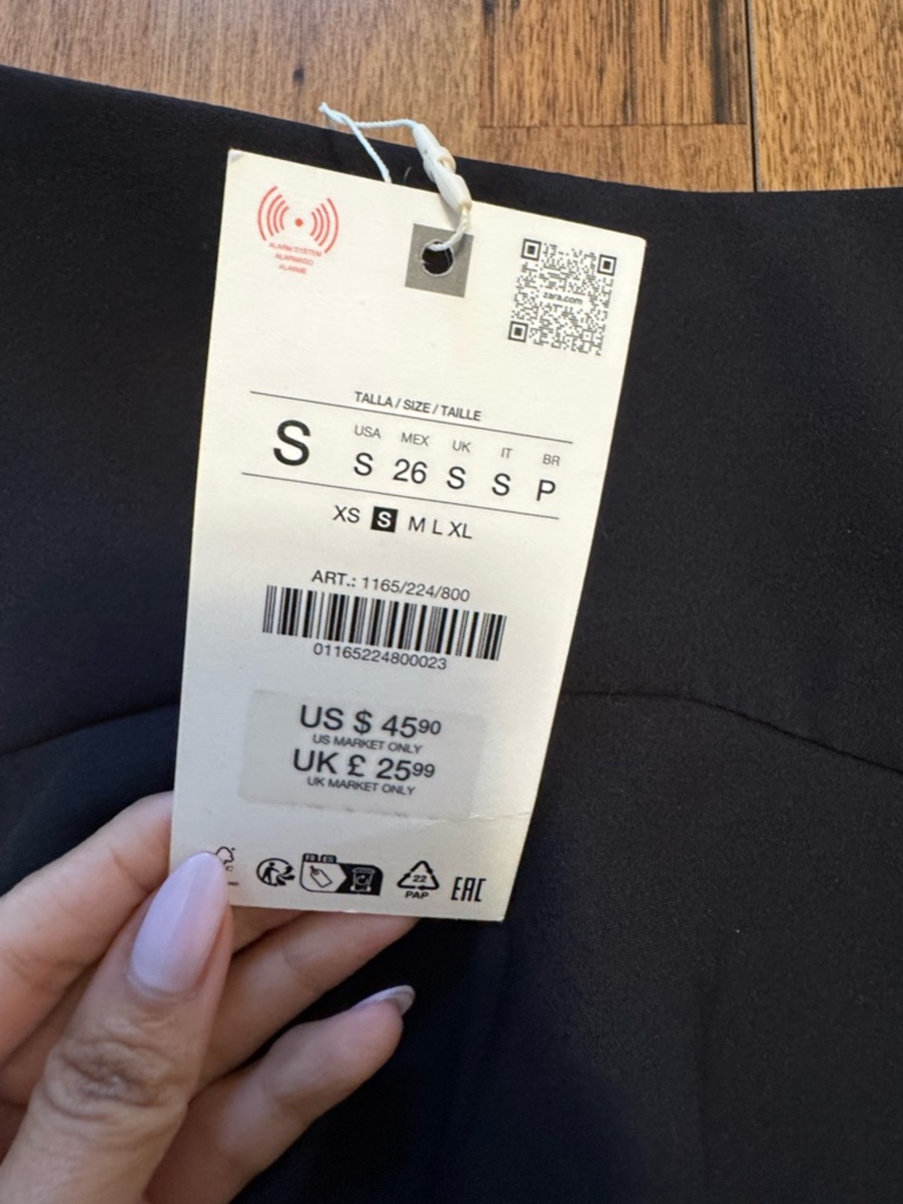 Zara Black Peplum Mini Skirt/skort - Picture 4 of 7